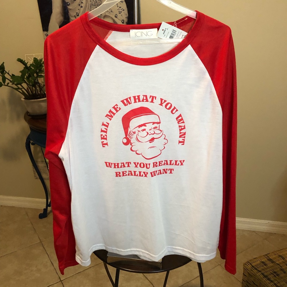 NWT Icing Christmas Long Sleeve Top